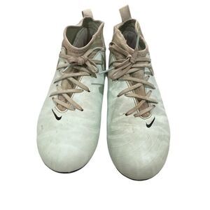 Nike 2.5Y Phantom Luna‎ Mint Green Red Swoosh Lace Up Soccer Cleats Unisex